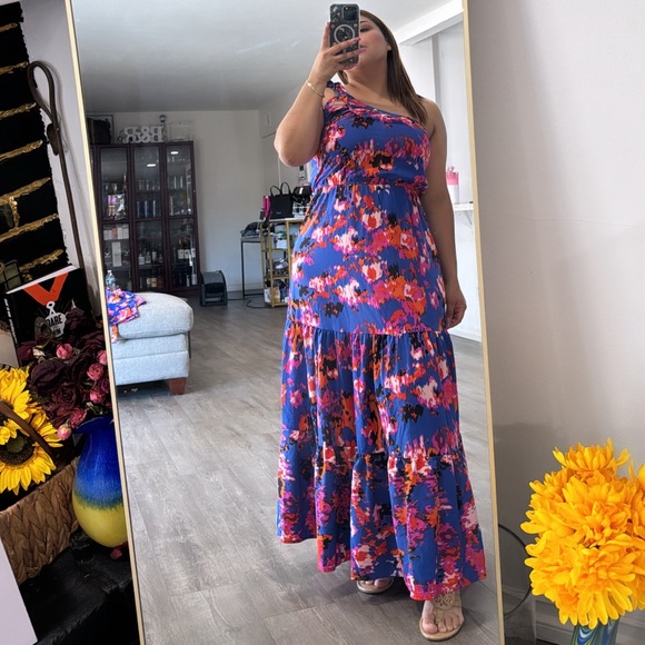 FINAL SALE 🤍PRETTY GARDEN floral knot one shoulder ruffle dress 🌷 - Picture 10 of 15